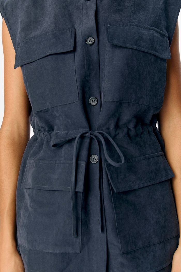 Nova LO Waistcoat, Dark denim